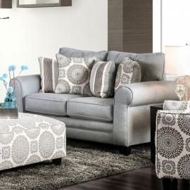 Misty Blue Fabric Loveseat SM8141-LV by Furniture of America