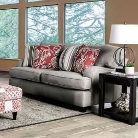 Ames Charcoal Fabric Loveseat SM8250-LV by Furniture of America