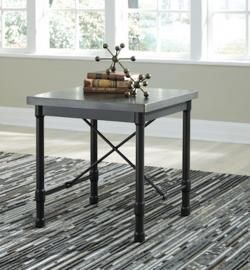 T328-2 Minnona by Ashley Square End Tables In Metallic Gray