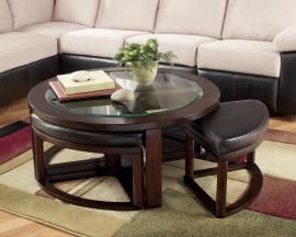 Marion Round Coffee Table with Stools