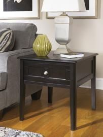 T479-3 Henning by Ashley Rectangular End Table In Almost Black