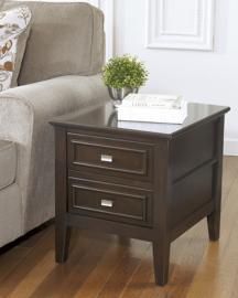 T654-2 Larimer by Ashley Rectangular End Table In Dark Brown