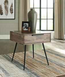 T825-2 Karmont by Ashley Square End Table In Light Brown