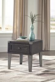 T901-3 Todoe by Ashley Rectangular End Table In Dark Gray