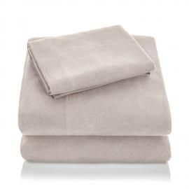 Portuguese Flannel - Queen Oatmeal Sheets