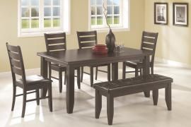 Atherton Collection 102721 Cappuccino Transitional Dining table Set