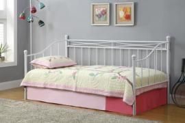 300109 White Twin Metal Day Bed by Coaster