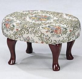 Floral Print with Merlot Finish Stool by Coaster 3422