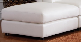 Quinn White Bonded leather Storage Ottoman 551023 by Coaster