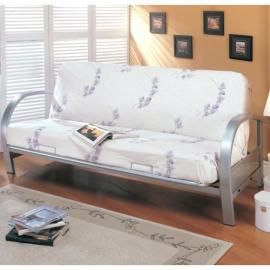 Bruce Collection 7251 Silver Metal Futon Frame