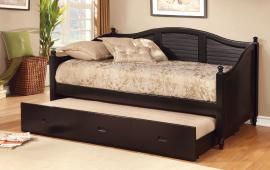 Bel Air Collection 1957BK Black Twin Daybed with Trundle