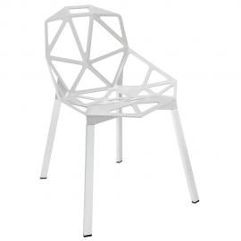 Connections EEI-1016-WHI White Interconnected Dining  Arm Chair
