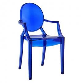 Casper EEI-121BLU Blue Stackable Dining Arm Chair