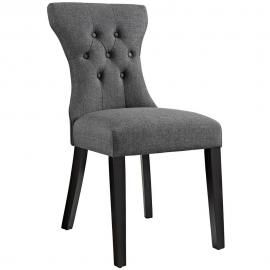 Silhouette EEI-1380-GRY Grey Fabric Hourglass Dining Side Chair
