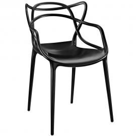 Entangled EEI-1458 Black Creative Dining  Arm Chair