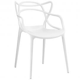 Entangled EEI-1458 White Creative Dining  Arm Chair