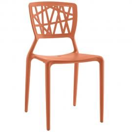 Astro EEI-1706-ORA Orange Crisscross Dining Side Chair