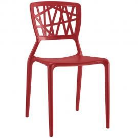 Astro EEI-1706-RED Red Crisscross Dining Side Chair