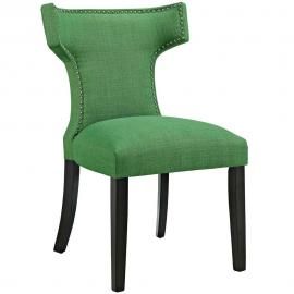 Curve EEI-2221-GRN Kelly Green Fabric Curved Back Dining Side Chair
