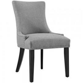Marquis EEI-2229-LGR Light Gray Fabric Nailhead Trim Dining Side Chair