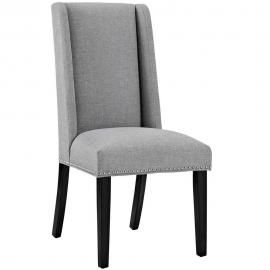 Baron EEI-2233-LGR Gray Fabric Wing Back Dining Side Chair