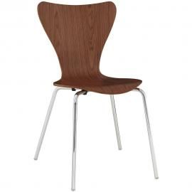 Ernie EEI-537-WAL Wood/Metal Dining Side Chair with Walnut Seat