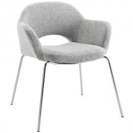 Cordelia EEI-623-LGR Mid Century Modern Grey Dining Arm Chair