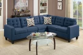 Francis F6938 Navy Linen-Like Fabric Sectional