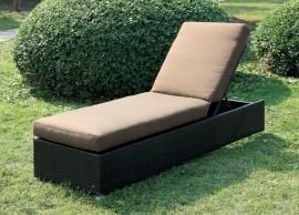 Ablee OC1822BR Brown Adjustable Outdoor Patio Lounger