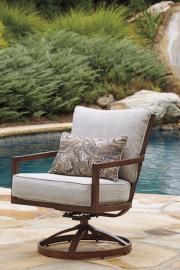 Ashley P764-821 Zoranne Swivel Chair w/Cushion Set of 2 in Beige/Brown