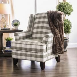 Christine patterned Fabric SM8280-CH Accent Chair by Furniture of America